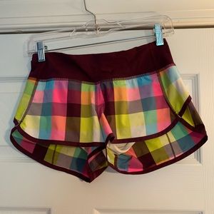 Lululemon Checkered Shorts size 2